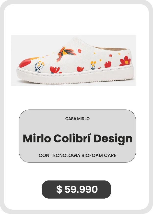 Zapatilla de descanso Mirlo Colibrí Design de Casa Mirlo
