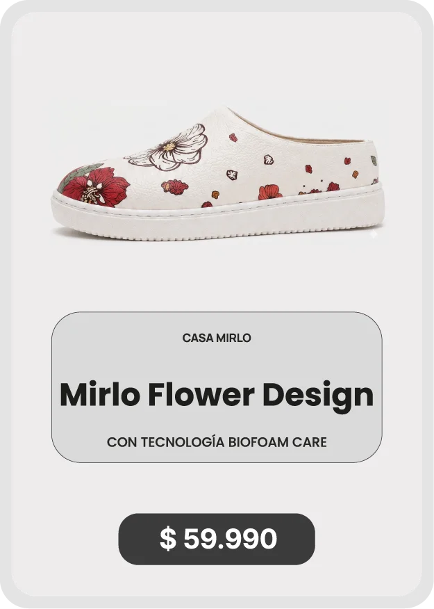 Zapatilla de descanso Mirlo Flower Design de Casa Mirlo